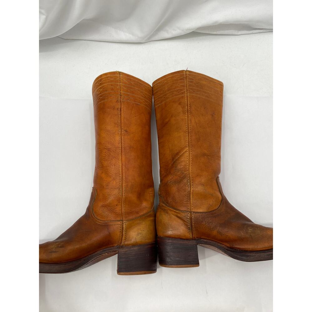 Frye cognac brown vintage leather campus boots - Picture 5 of 8
